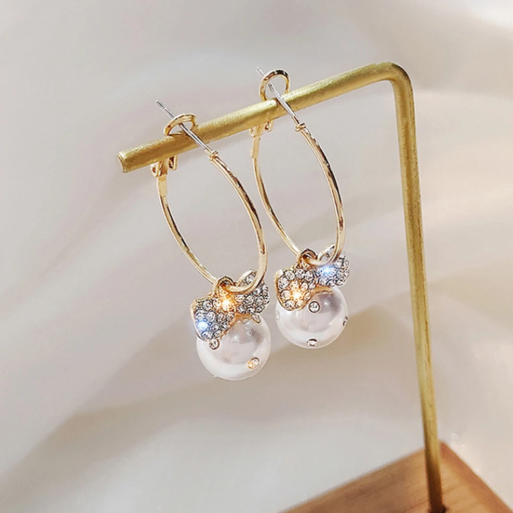 Серьги 2 шт. модные милые серьги-подвески с бантом украшения для ушей на свадьбу