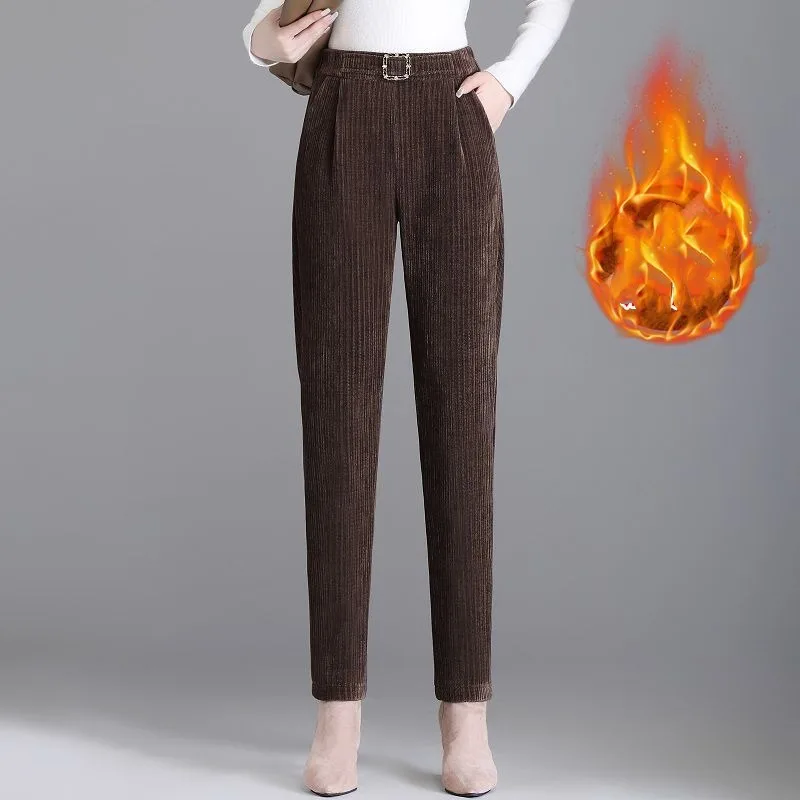 Осенне-зимние женские брюки Harlan с высокой талией свободные эластичные