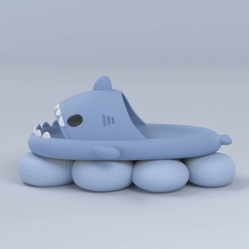 

Home Funny Slippers Cloud Women Shark Slides Summer Beach Indoor Soft Sole Non Slip Eva Sandals Men Male Ladies Shoes Female