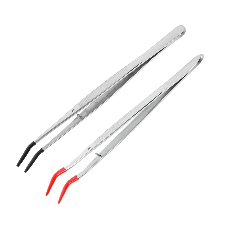 

Пинцет изогнутый с резиновыми наконечниками, 2 шт.