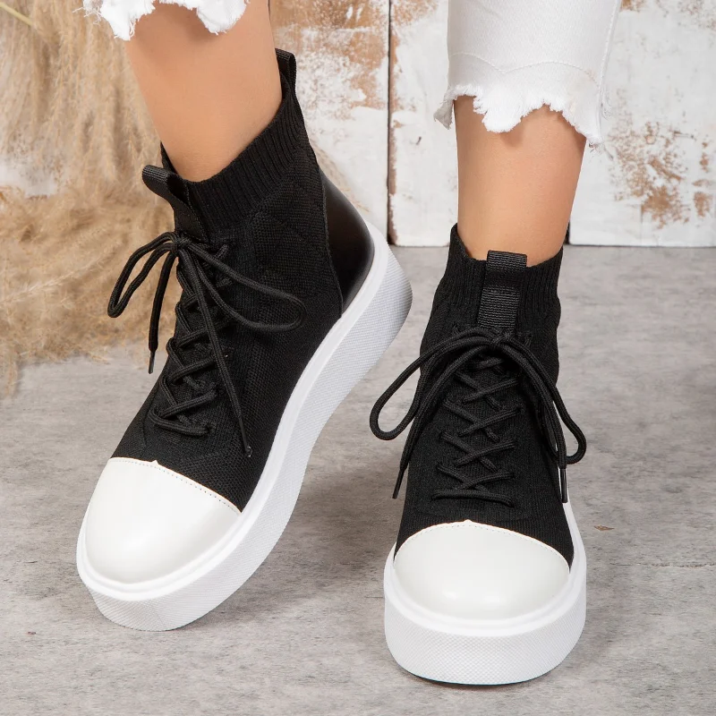 

Женские кроссовки из ПУ кожи, повседневная обувь на платформе, Вулканизированная подошва, весна 2023