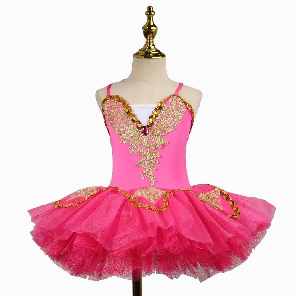 Фото Розовые платья-пачки, одежда для девочек, Vestidos, танцевальное платье балерины для выступлений, балетные трико для девочек, летние балетные детские костюмы №2