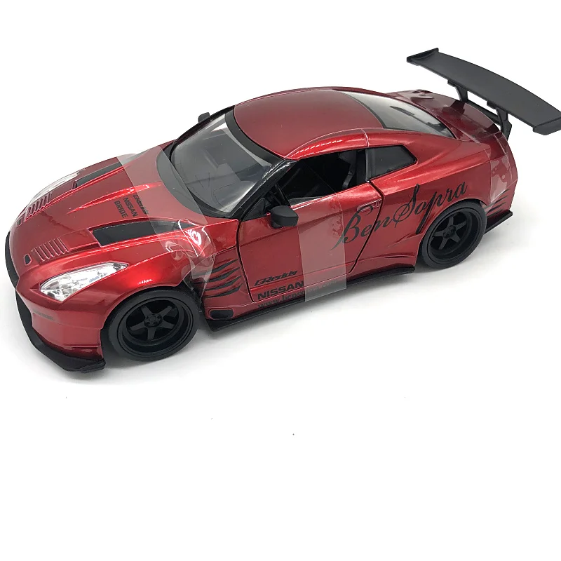 

Jada 1:24 Форсаж Nissan GTR R35 широкий корпус Высокая Имитация литая машина из металлического сплава Модель автомобиля игрушка для коллекции подарков