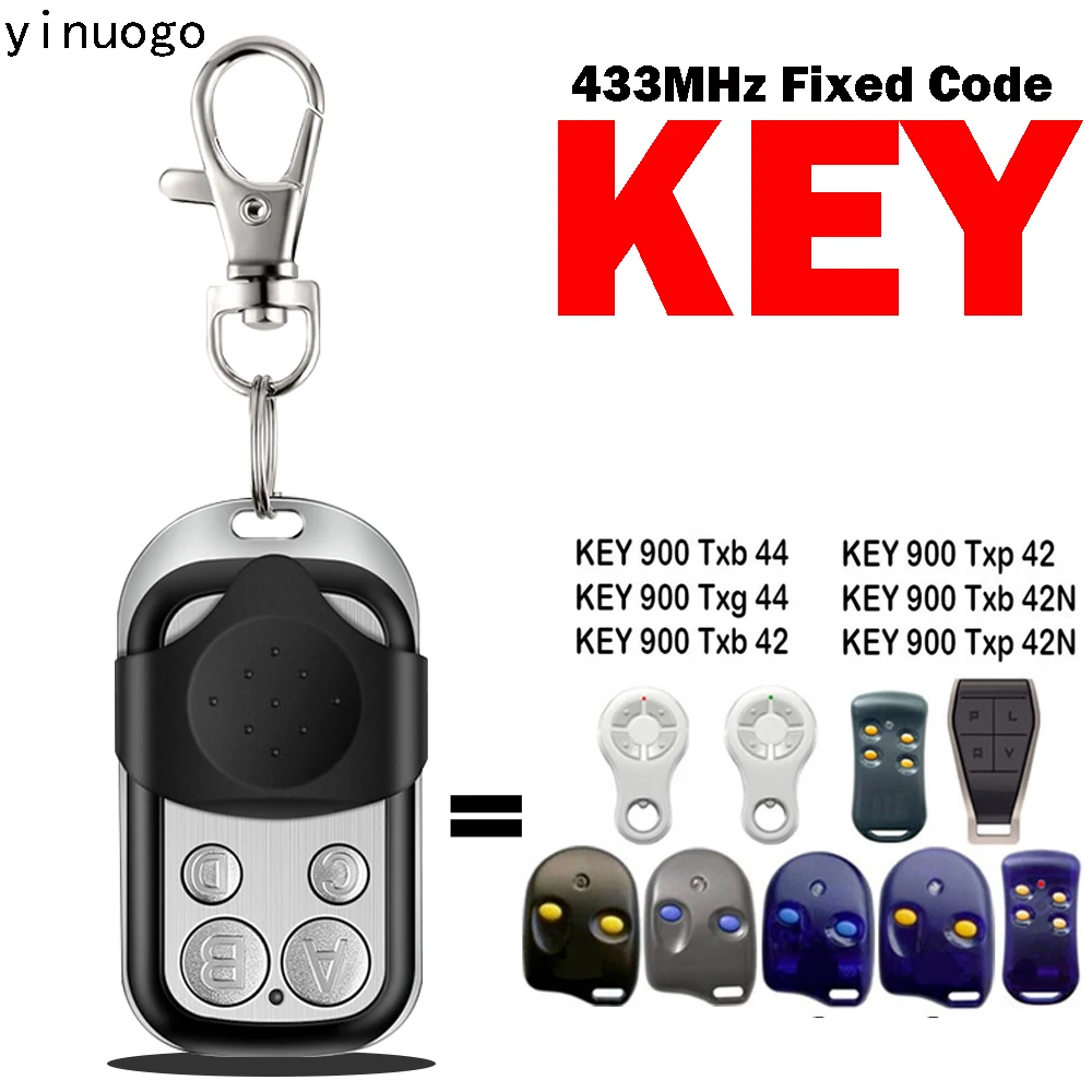 

Ключ 900 TXB 44 / TXP 42 / TXG 44 / TXB 42N / TXB 42 / TXP 42N пульт дистанционного управления гаражной дверью 433 МГц с фиксированным кодом клон передатчик
