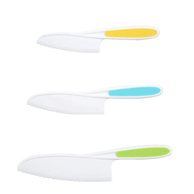 3 шт. детский нож для торта пластиковый фруктов овощной детского сада хлеба