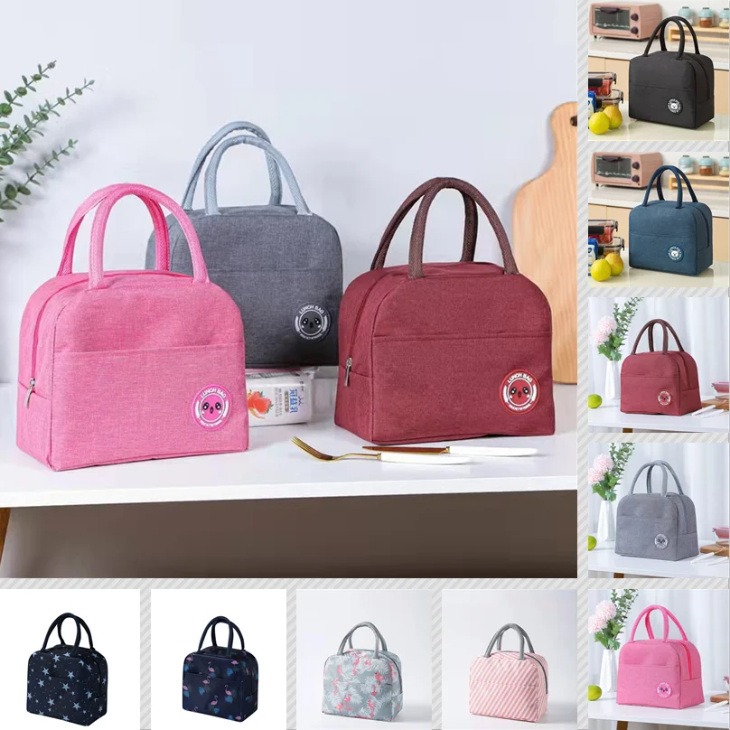 

Портативная Термосумка для ланча из хлопка для детей, водонепроницаемая холщовая изоляционная Сумочка для хранения пищевых продуктов для пикника