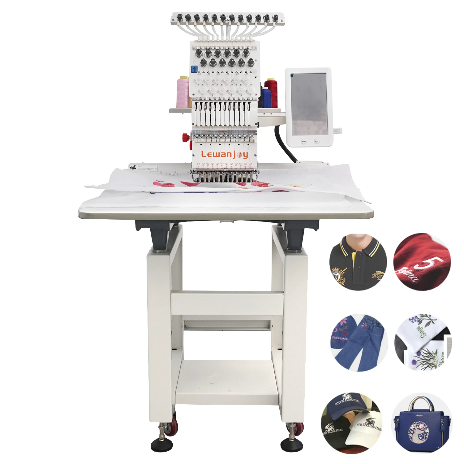 Customized Factory Price Embroidery Machine Single Head Computerized Cap Hat Flat Embroider