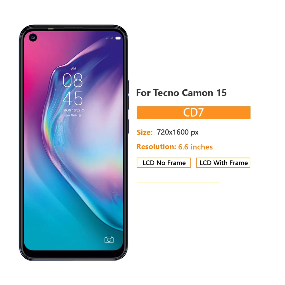 6 6-дюймовый дисплей для Tecno Camon 15 CD7 ЖК-дисплей преобразователь сенсорного экрана в
