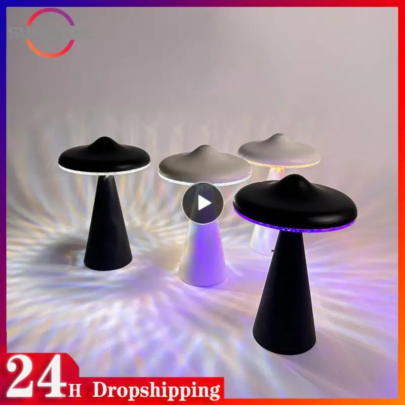 

Usb Charging Small Desk Lamps Dimming For Bedside Bedroom Bar Desk Ufo Atmosphere Night Light Hot Energy Saving Atmosphere Lamp