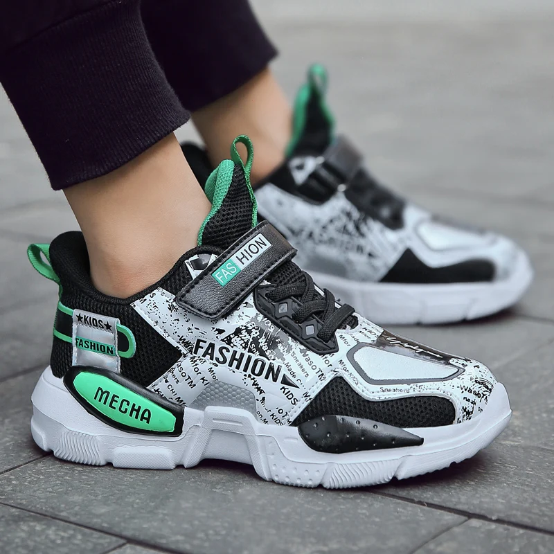 Cheap Boys Cartoon Yellow Sneakers Breathable Summer Shoes Sport Children Fashion Graffiti Sneakers Non-slip детские кроссовки