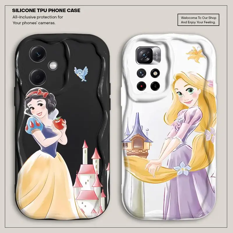 Аксессуары для Redmi Note 13 12 11 Pro Plus 10 9 9S 13C A1 A2 12S 11S кудрявый волнистый чехол снежный