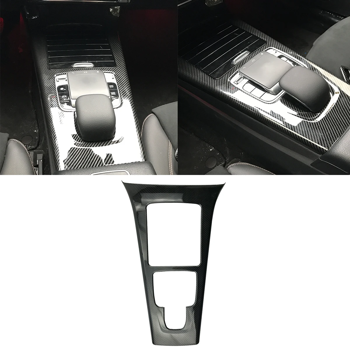 

For Mercedes-Benz A-Class W177 C118 A180 A200 A220 A250 2019-2021 Car Center Console Panel Protection Frame Cover Sticker