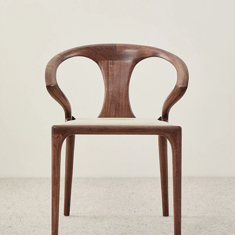Kitchen Comfortable Armrest Outdoor Lounge Chair Timber Minimalist Silla Comedor Bedroom Furniture