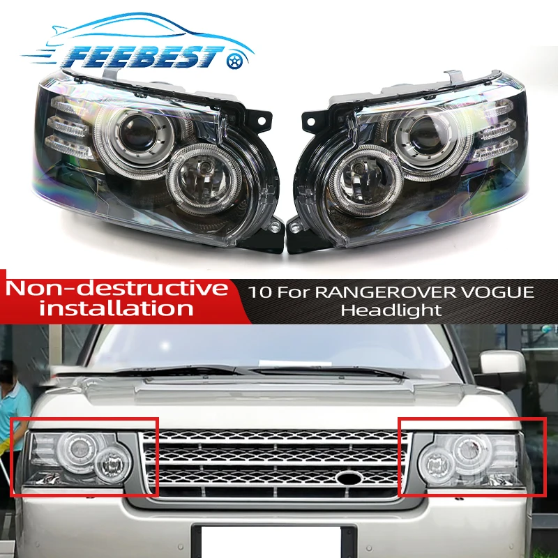 

Upgrade New Facelift Bodykit Parts L322 Front LED Headlamp For Range Rover Vogue Headlights 2010 2011 2012 LR010819 LR010825