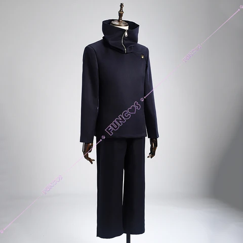 Парик для косплея из аниме «джутсу», школьная форма синего цвета для косплея Токио юютсу, высокий реквизит, тату-наклейка, шарф, набор для волос