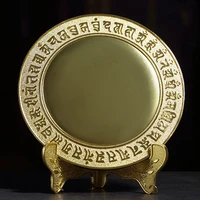buddhist tantric mirror alloy handicraft auspicious tibetan mantra 14 cm buddhism mirror home gift altars desktop decorative