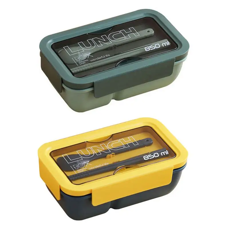 

Bento Lunch Box Heat-resistant Microwaveable Leakproof Bento Box With Chopsticks Sealed Compartmentalized Lunch Box For Office