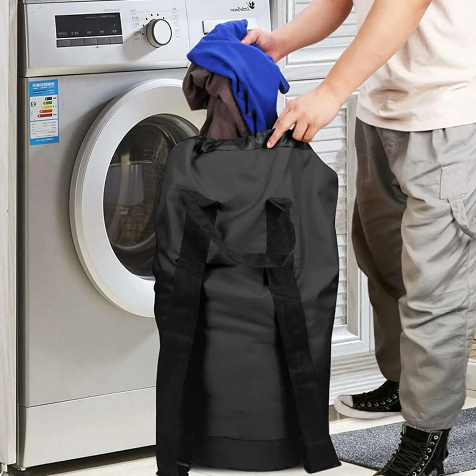 

Laundry Backpack Heavy Duty | Extra Large Laundry Bags Backpacks | Travel Drawstring Laundry Bag with Adjustable Strap,