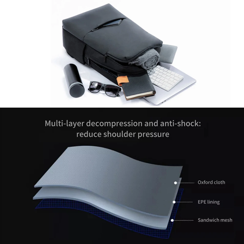 Original Xiaomi Classic Business Backpack 2 Generation 15.6inch Students Laptop Shoulder Bag  Unisex Outdoor Travel