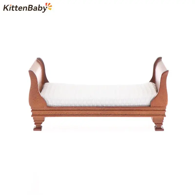 Modern Design 1:12 Dollhouse Miniature Toy Bed Furniture Bedroom Doll House Bedroom Decor Accessories