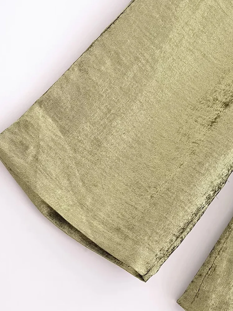 Женские прямые брюки KAOPU ZA винтажные с высокой эластичной талией и завязками из