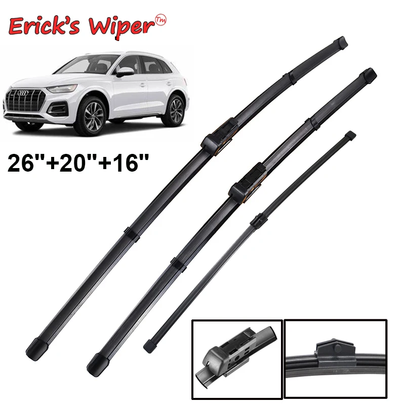

Комплект щеток стеклоочистителя Erick's Wiper LHD для Audi Q5 SQ5 FY 2017-2023 Щетка для лобового стекла 26 "+ 20" + 16"