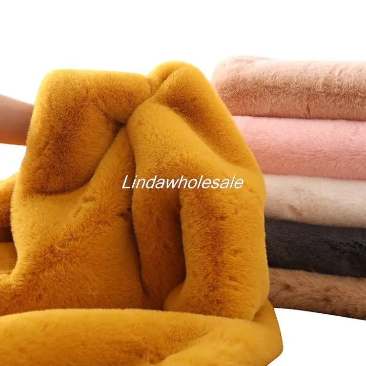 

Good quality 2cm thickened imitation rex rabbit plush fabric,cosplay clothing fur collar coat material,Carpet decoration