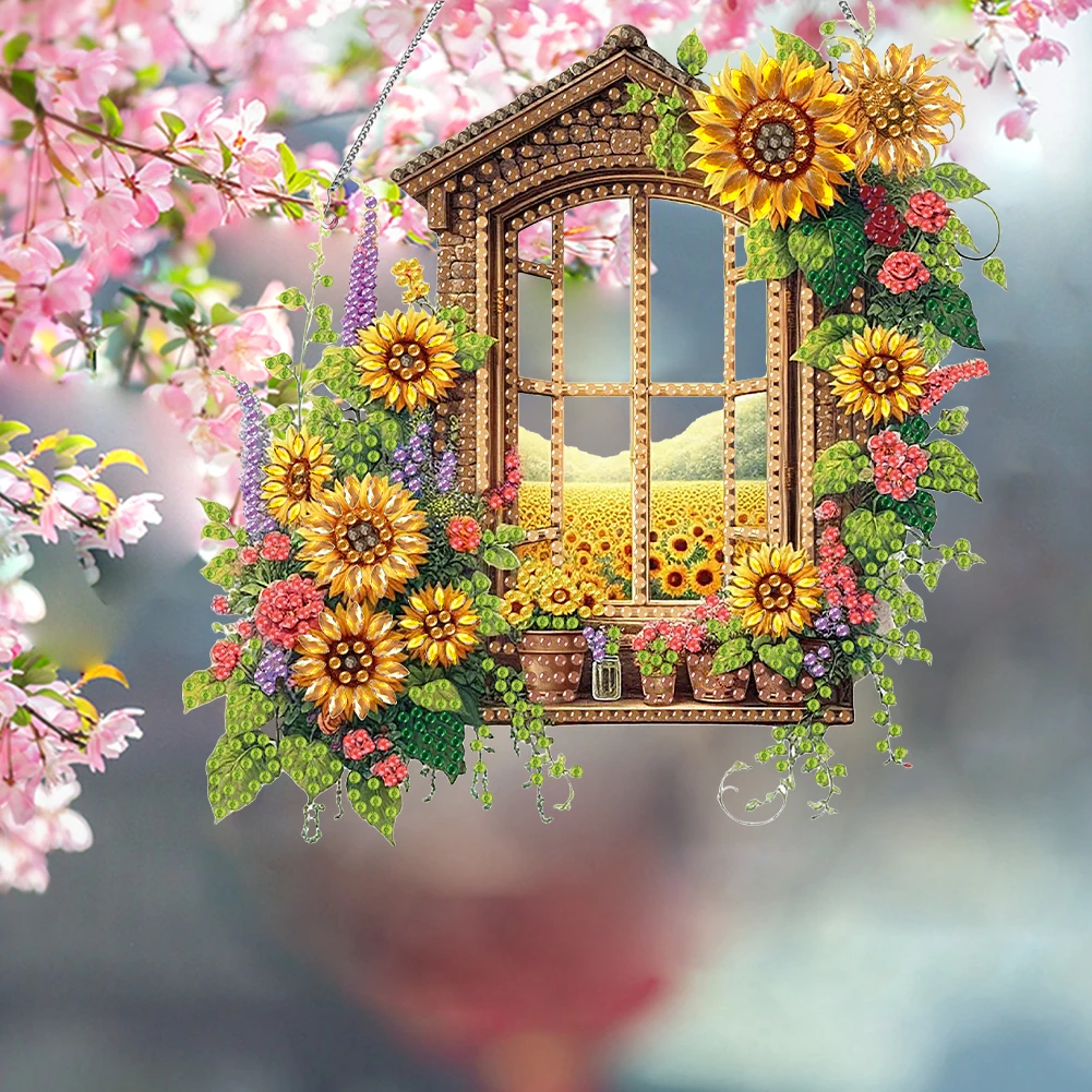 Акриловый цветочный шар специальной формы алмазная живопись подвесной кулон со