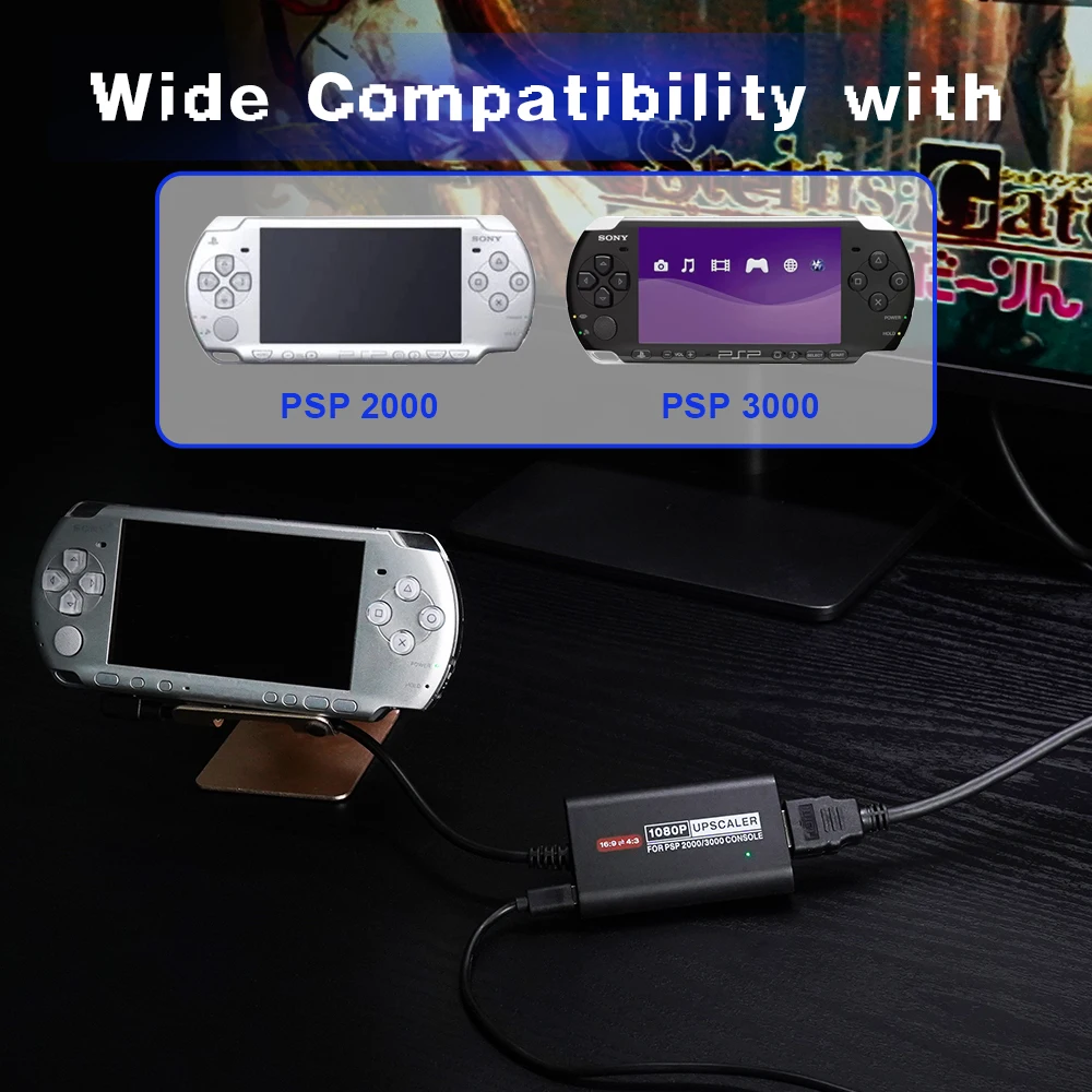 Фото Адаптер HDMI для PSP 2000/3000, многофункциональный HDMI-адаптер HDTV для PSP 2000 и PSP 3000, поддерживает вывод 1080p №3