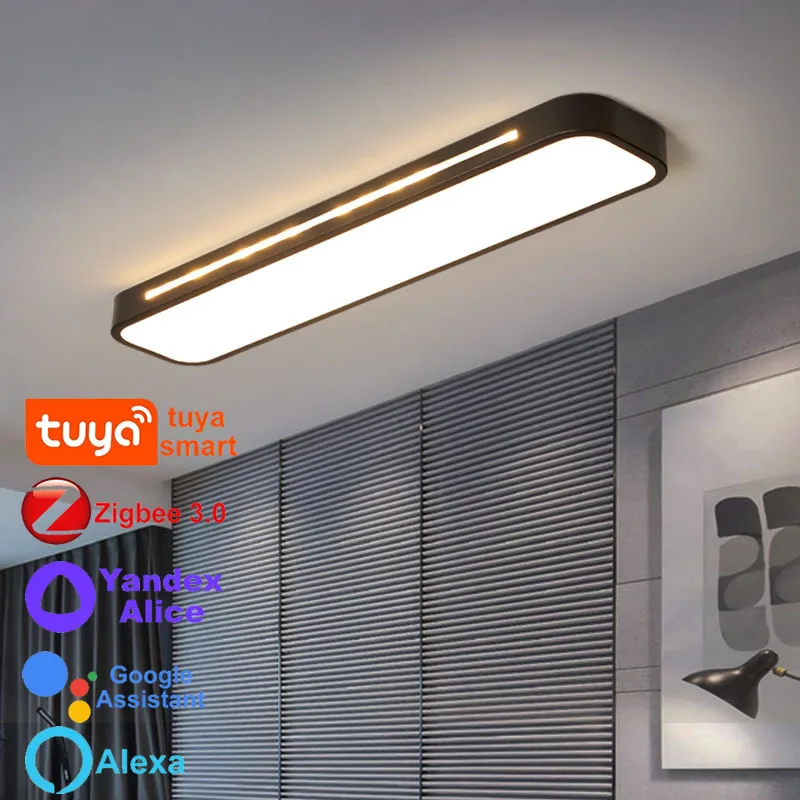 Светодиодная потолочная лампа Tuya Smart Zigbee Alice Assistant Alexa комнатный декор современная