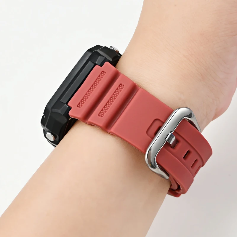 Фото Ремешок из смолы 18 мм для Casio G SHOCK AE-1200 1300 W-216H SGW-400, спортивный браслет, ремешок для часов, пряжка из нержавеющей стали, аксессуары для часов №5
