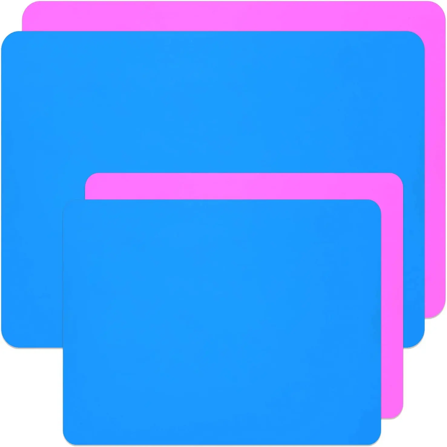 

Silicone Mat Silicone Sheet 15.7'' x 11.8'' & 11.6'' x 8.3'' for Crafts Jewelry Resin Casting Blue Pink