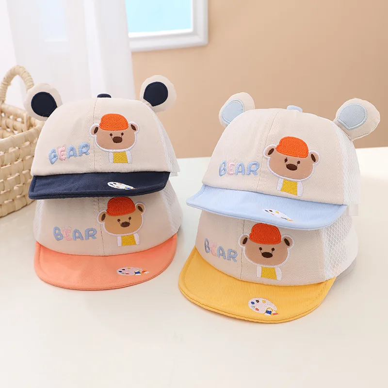 

Summer Bear Ears Soft-brimmed Peaked Cap Baseball Cap Cartoon Cap Baseball Cap Mesh Cap Kids Accessories 6-18 Months