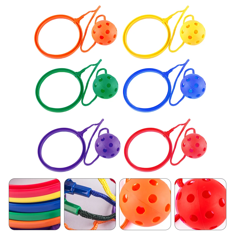 

6 Pcs Hoop Ball Kid Outdoor Toys Rope Ankle Skip Game Kick The Jump Leg Plastic Skipping Child Sports