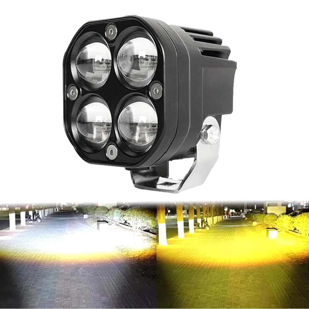 Универсальные мотоциклетные фары, прожекторы, противотуманные фары, супер яркие вспомогательные автомобильные лампы 12 В 24 В для мотоцикла, грузовика, авто внедорожника, квадроцикла