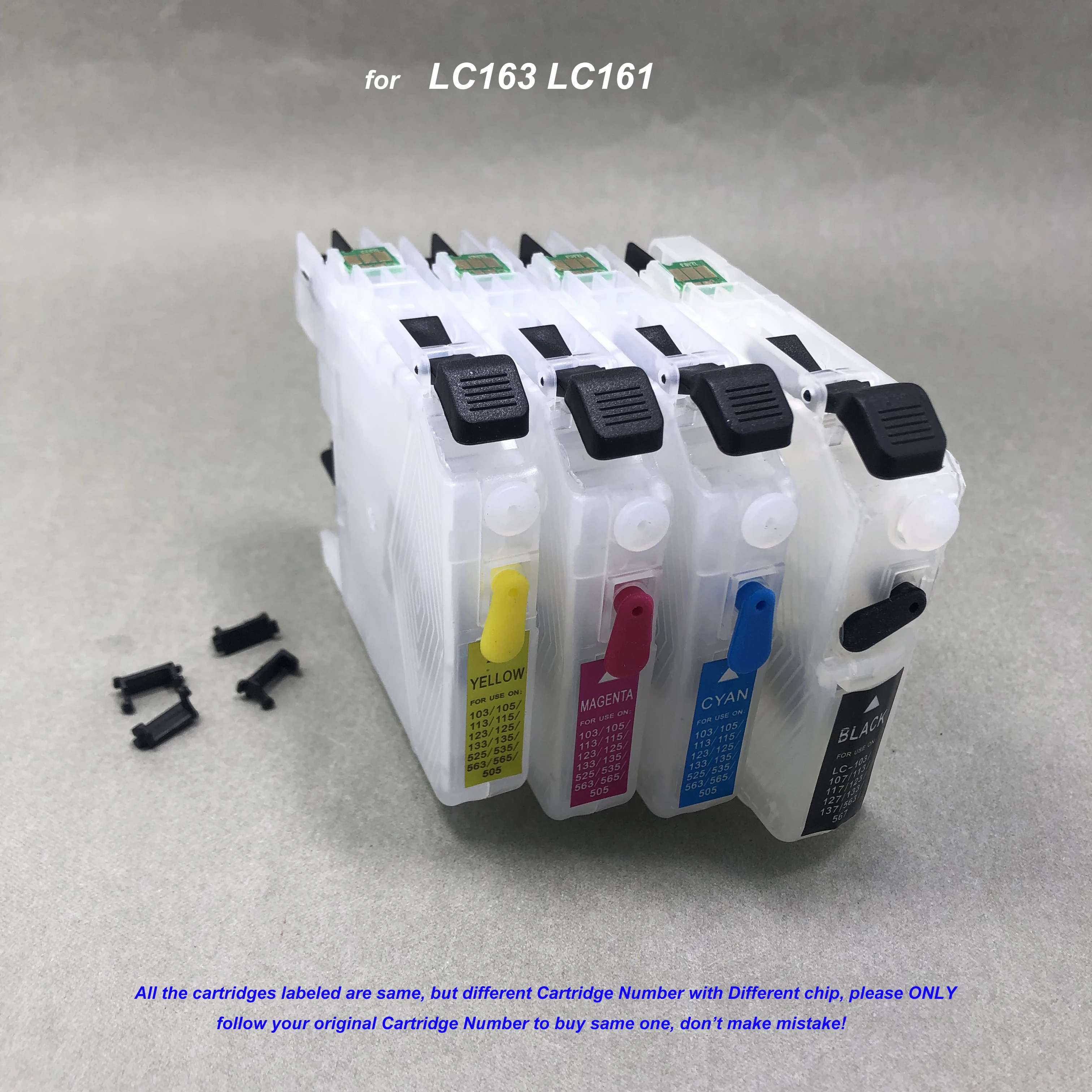 YOTAT 1 комплект пустой многоразовый картридж LC163 LC161 для Brother DCP-J152W DCP-J552DW DCP-J752DW MFC-J245