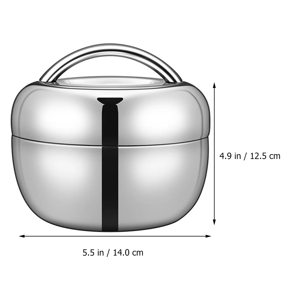 

Box Lunch Bentocontainer Insulated Containers Thermal Steel Stainlesskids Vacuum Soup Metal Compartment Meal Double Boxes Layer