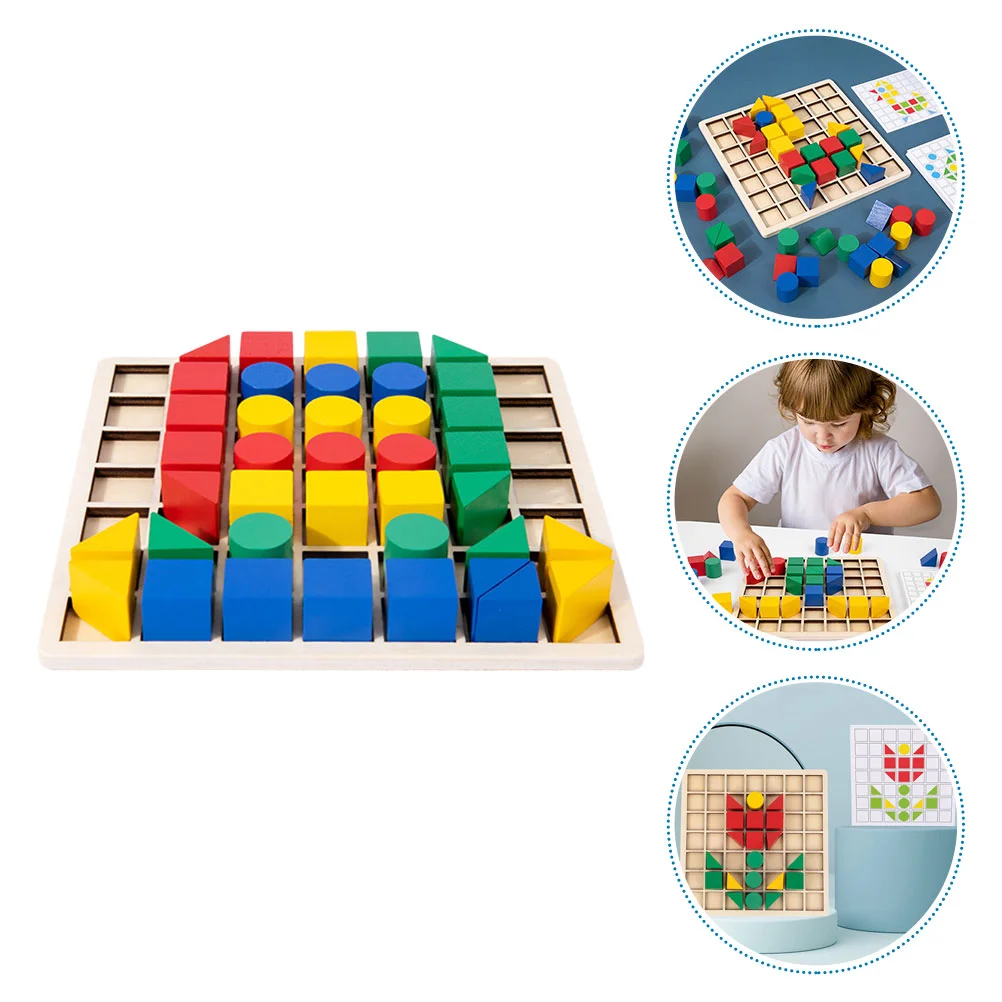 

1 Set of Creative Interesting Puzzle Colorful Kids Geometric Puzzle