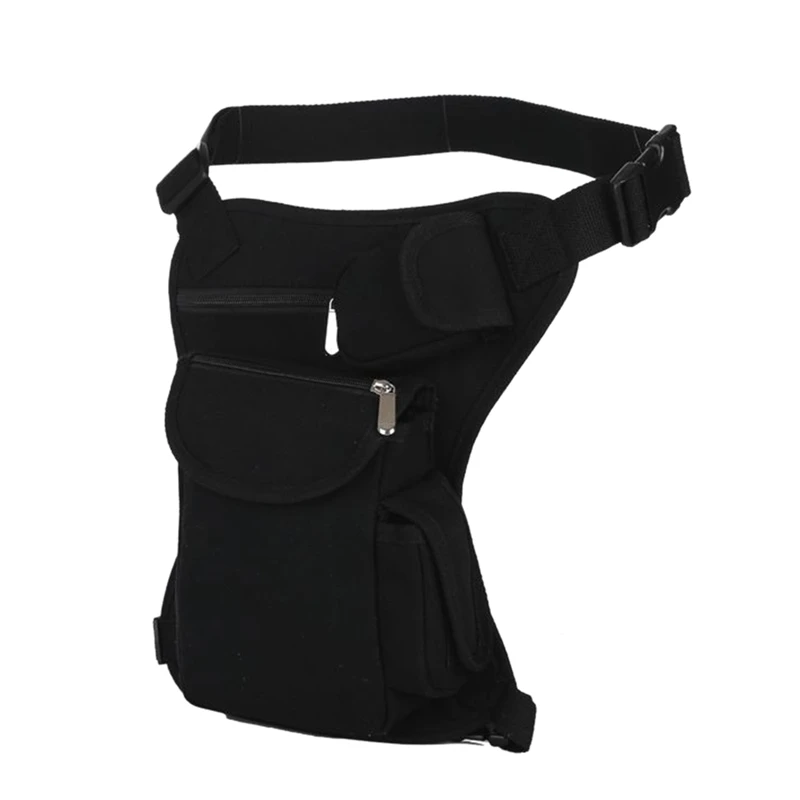 

HOT Men Canvas Drop Leg Bag Sports Racing Waist Bag Pack Multifunctional Bag For Hiking Cycling Vacation