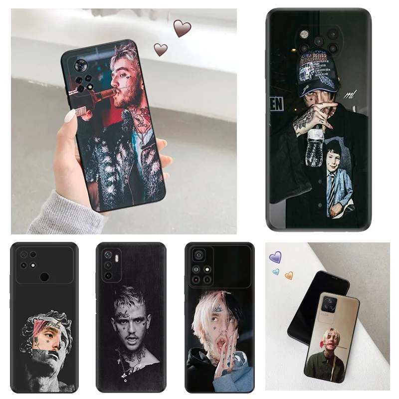 

Черный противоударный чехол для телефона Xiaomi Poco X4 X3 M4 M3 Pro NFC M5 M5S F4 F3 GT C40 A2 Lite F1 Lil Peep