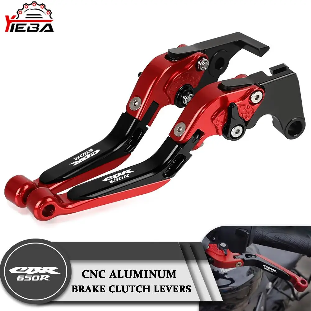 

With CBR 650R LOGO Motorcycle CNC Adjustable Folding Extendable Brakes Clutch Levers For Honda CBR650R CBR 650 R 2018 2019 2020