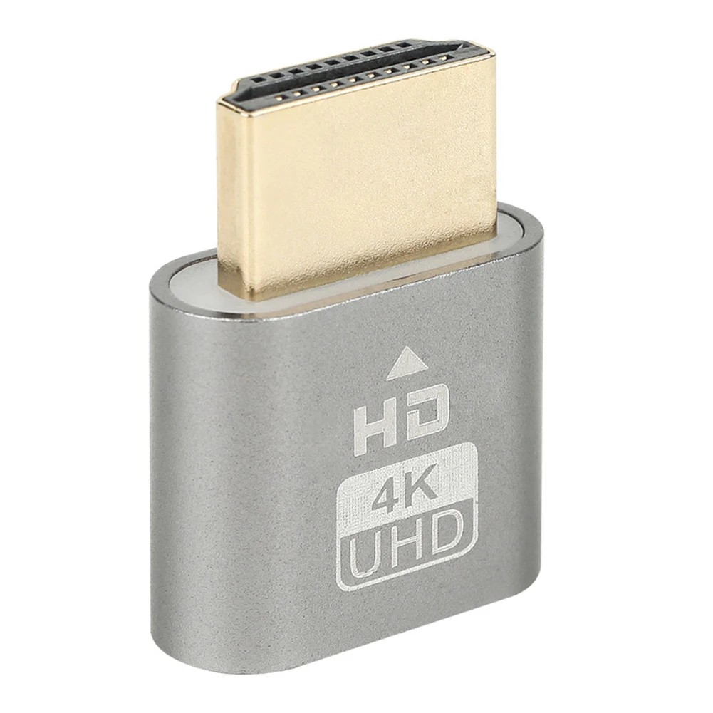 

4K DDC EDID Dummy Plug Emulator Virtual Display Up to 3840x2160 HDMI-Compatible for Graphics Video Card Supplies