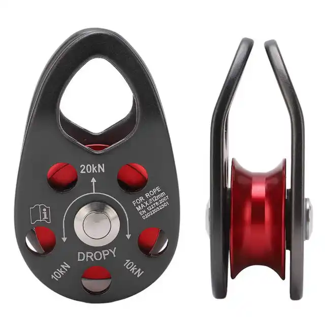 20KN Rock Climbing Pulley ​Aluminum alloy ​Side Swing Pulley for Outdoor Activities 5