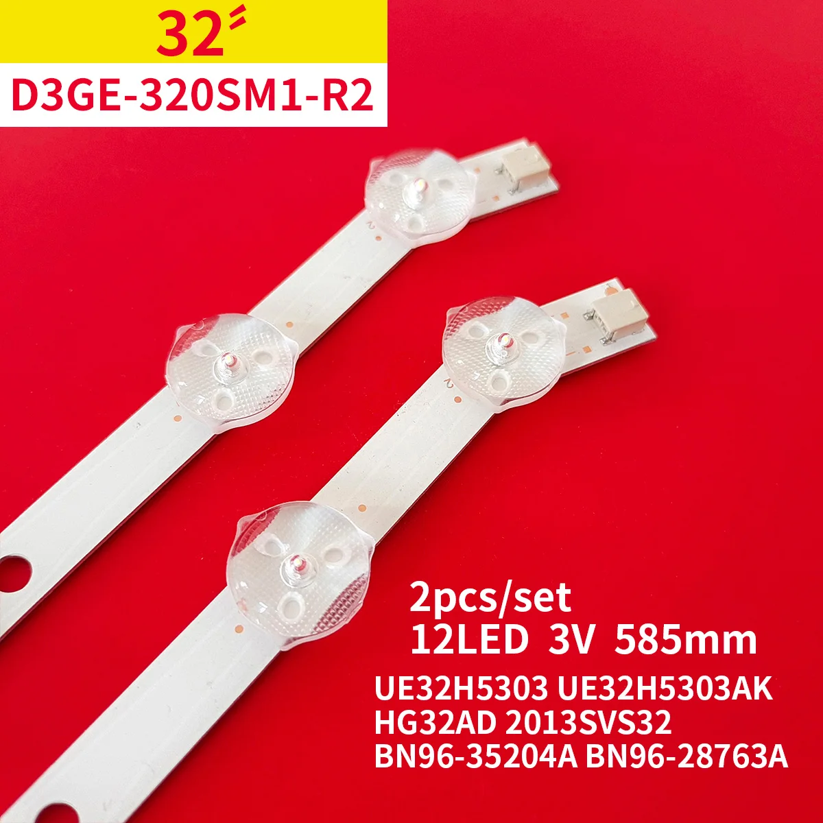 40Pcs/20Set Striscia Di Retroilluminazione A Led Per Samsung 32 "Tv D3Ge-320Sm0-R2 Ue32H5303 Ue32H5303Ak Hg32Ad 2013Svs32 Bn96-35204A Bn96-28763A