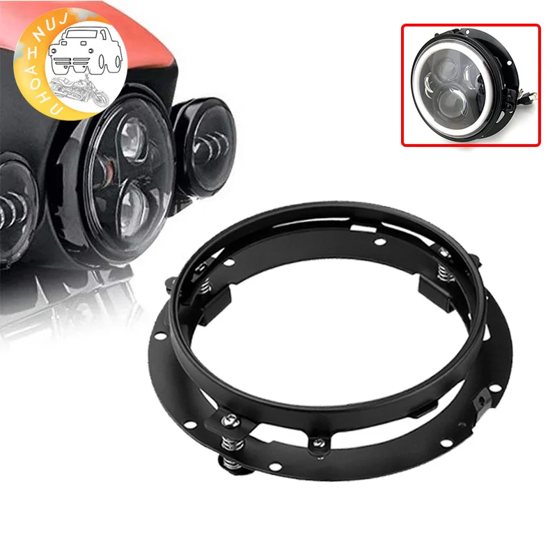 7-дюймовый черный/хромированный круглый адаптер для светодиодной фары Монтажное