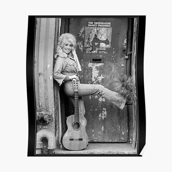 

Фотопостер Dolly Parton с изображением гитары, винтажный художественный Декор для комнаты, декоративная фотография, забавный рисунок без рамки