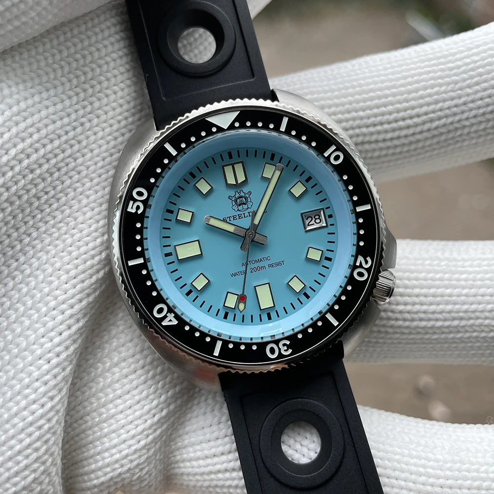 

Часы наручные SD1970B STEELDIVE Abalone мужские, Классические швейцарские Супер Светящиеся механические с механизмом NH35, Водонепроницаемость 200 м