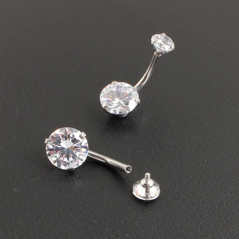 

2022 New 14G Beautiful Navel Piercing Body Jewelry Stainless Steel New Style Navel Ring Piercing Belly Button Rings