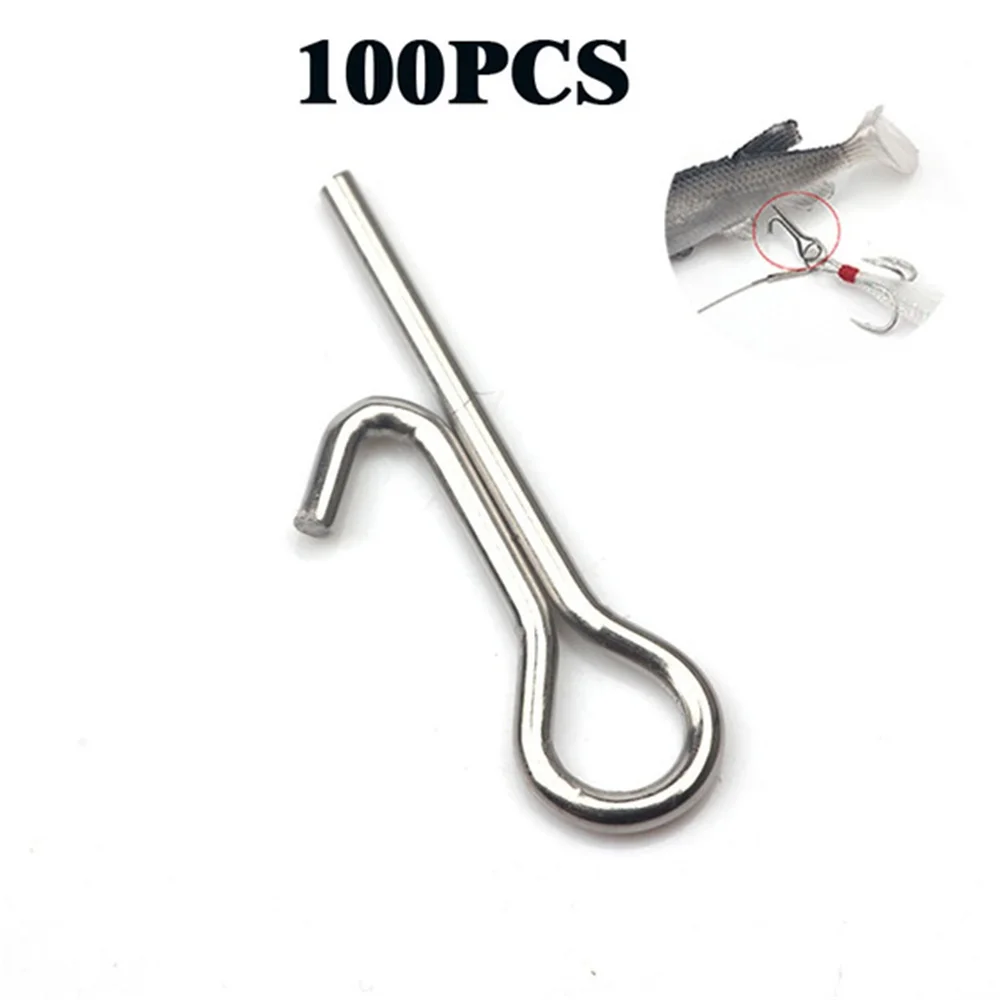

100pcs Connector Needle Fishing Tool Hook Connector String Hook Soft Bait Stinging Soft Lure Pin Stinging Spike