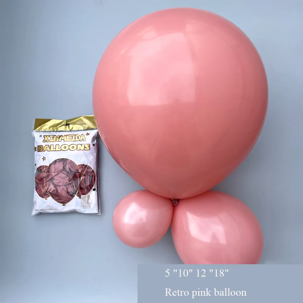 

Retro Bean Paste Pink Kit Baby Girls Birthday Decorations DIY Latex Balloon Arch Garland for Wedding Party First Birthday Decor